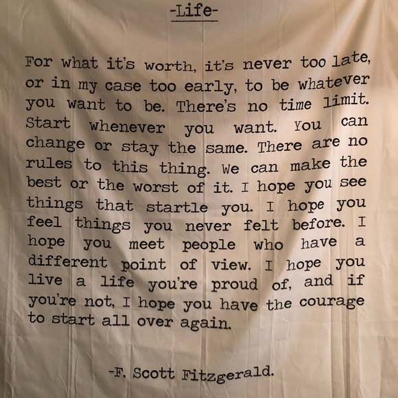 Society6 Other - Society6 Tapestry Life Quote